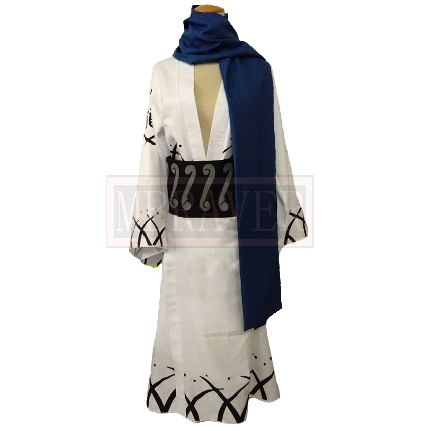 Anime Cosplay Kimono - 사무라이 Ryuma 블루 화이트 기모노 코스프레