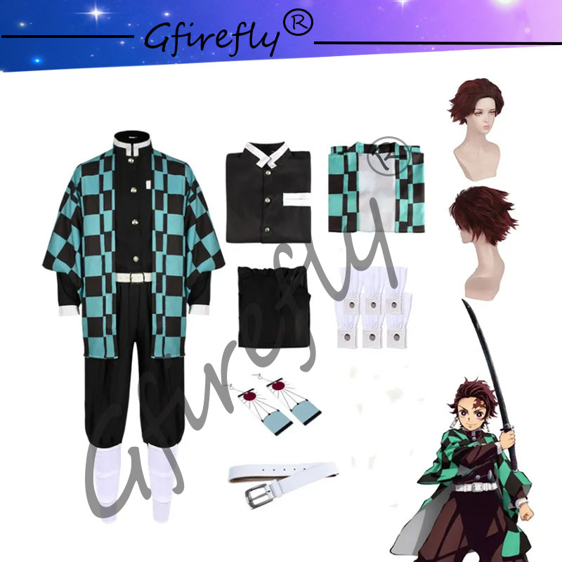 카마도 탄지로 코스프레 코스튬, 카타나 검 소품 마스크 - Anime Cosplay With Mask 리뷰 및 가격