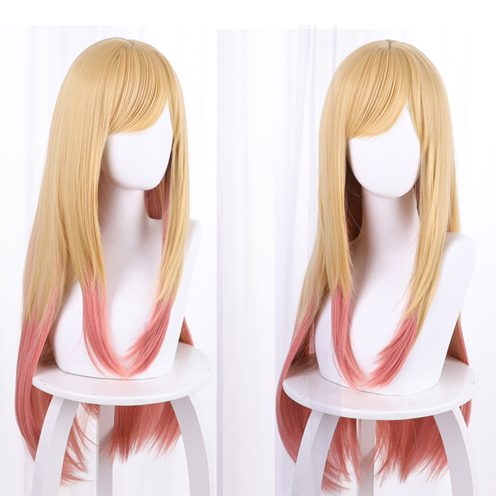 애니메이션 마린 키타가와 코스프레 가발 옐로우 핑크 그 - Anime Marin Cosplay 리뷰 및 가격