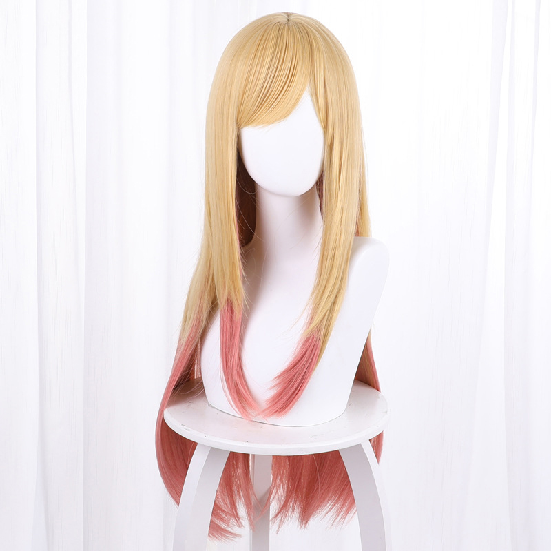 애니메이션 마린 키타가와 코스프레 가발 옐로우 핑크 그 - Anime Marin Cosplay 리뷰 및 가격