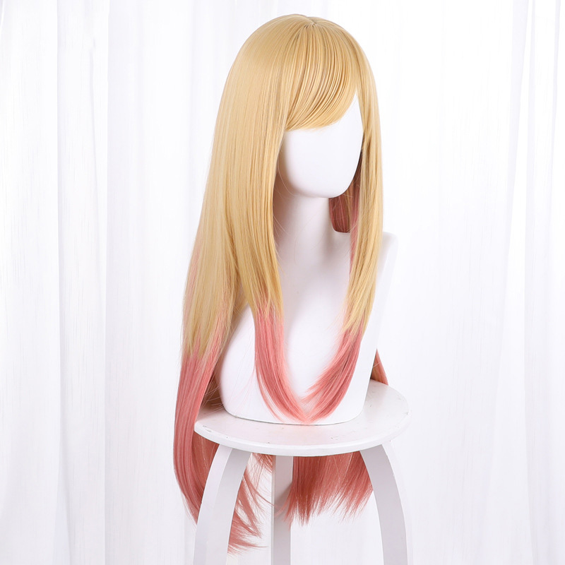 애니메이션 마린 키타가와 코스프레 가발 옐로우 핑크 그 - Anime Marin Cosplay 리뷰 및 가격