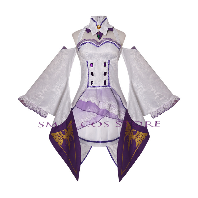 에밀리아 코스프레 애니메이션 Re Zero Kara H - Anime Cosplay Costumes Female 리뷰 및 가격