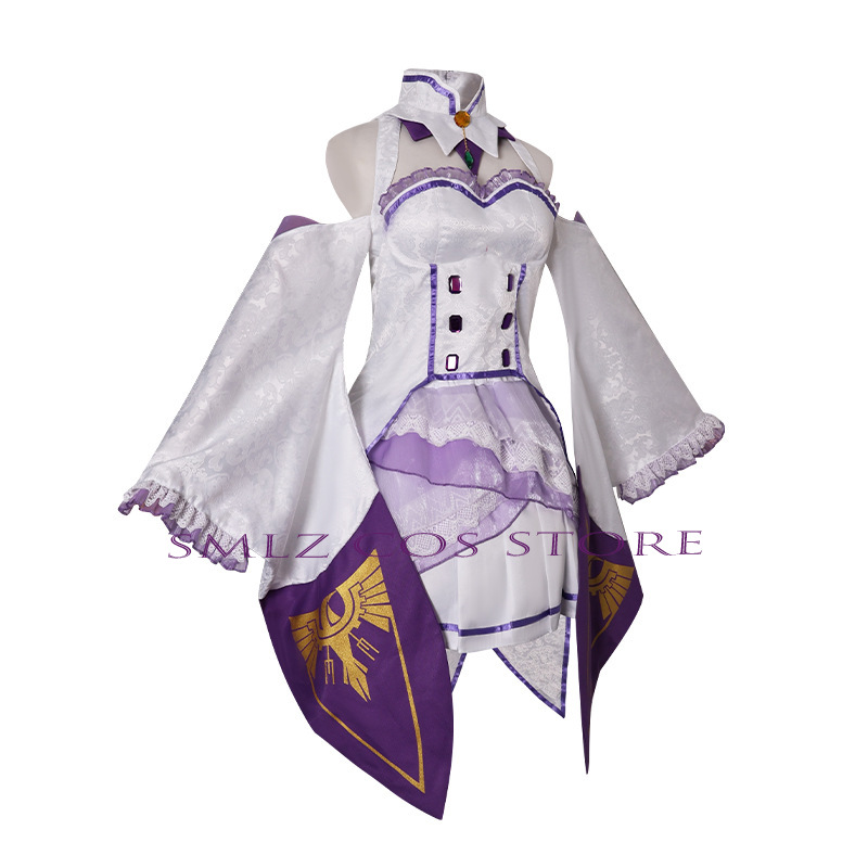 에밀리아 코스프레 애니메이션 Re Zero Kara H - Anime Cosplay Costumes Female 리뷰 및 가격