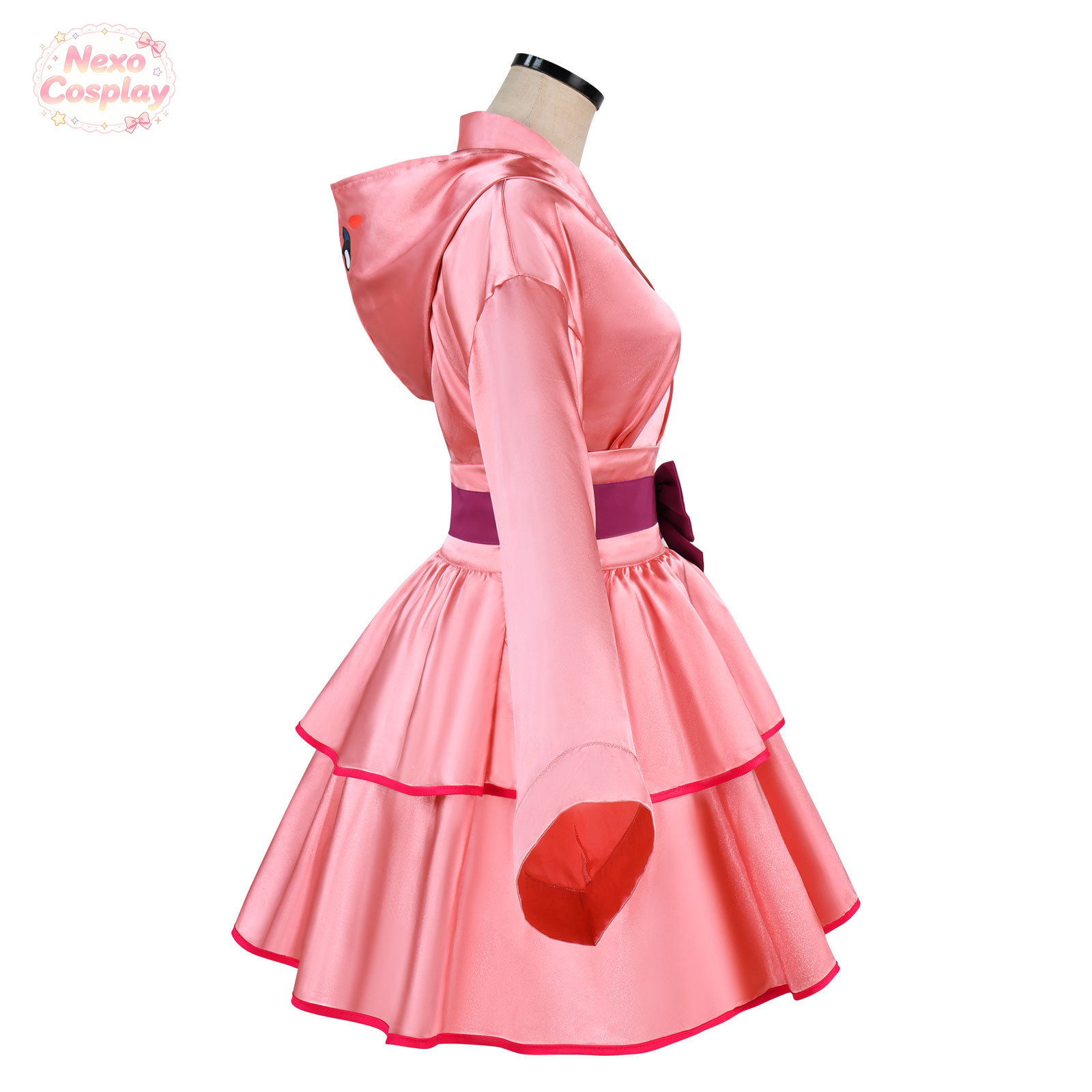 핑크 볼 코스프레 의상 핑크 소녀 후드 기모노 스커트  - Anime Cosplay Kimono 리뷰 및 가격