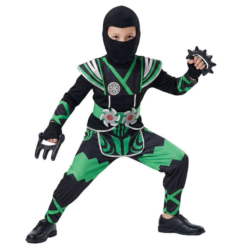 일본 닌자 의상 세트 어린이용 녹색 사무라이 드레스업  - Kids Cosplay Anime 리뷰 및 가격