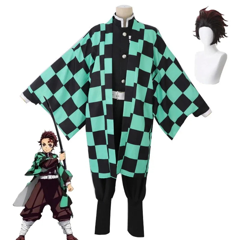 코스튬 남성용 고스트 슬레이어 블레이드 성인용 탄지로  - Anime Cosplay Tanjiro 리뷰 및 가격