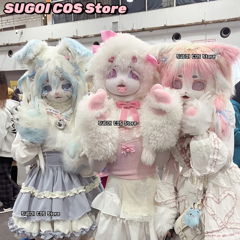 aBcSCS*퍼슈트 헤드 키구루미 귀여운 털 마스크 코 - Anime Cosplay With Mask 리뷰 및 가격