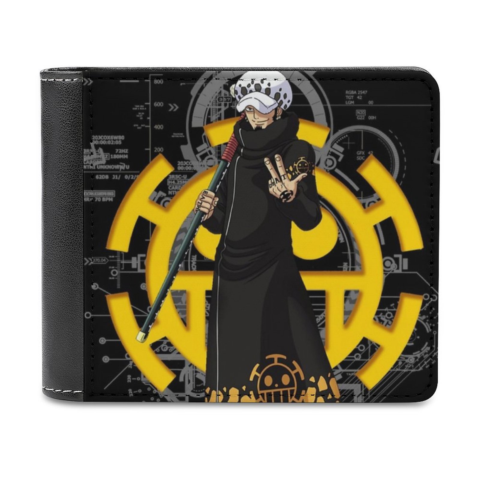 Trafalgar Law 남성용 지갑 Pu 가죽 짧은  - Death Note Replica 리뷰 및 가격